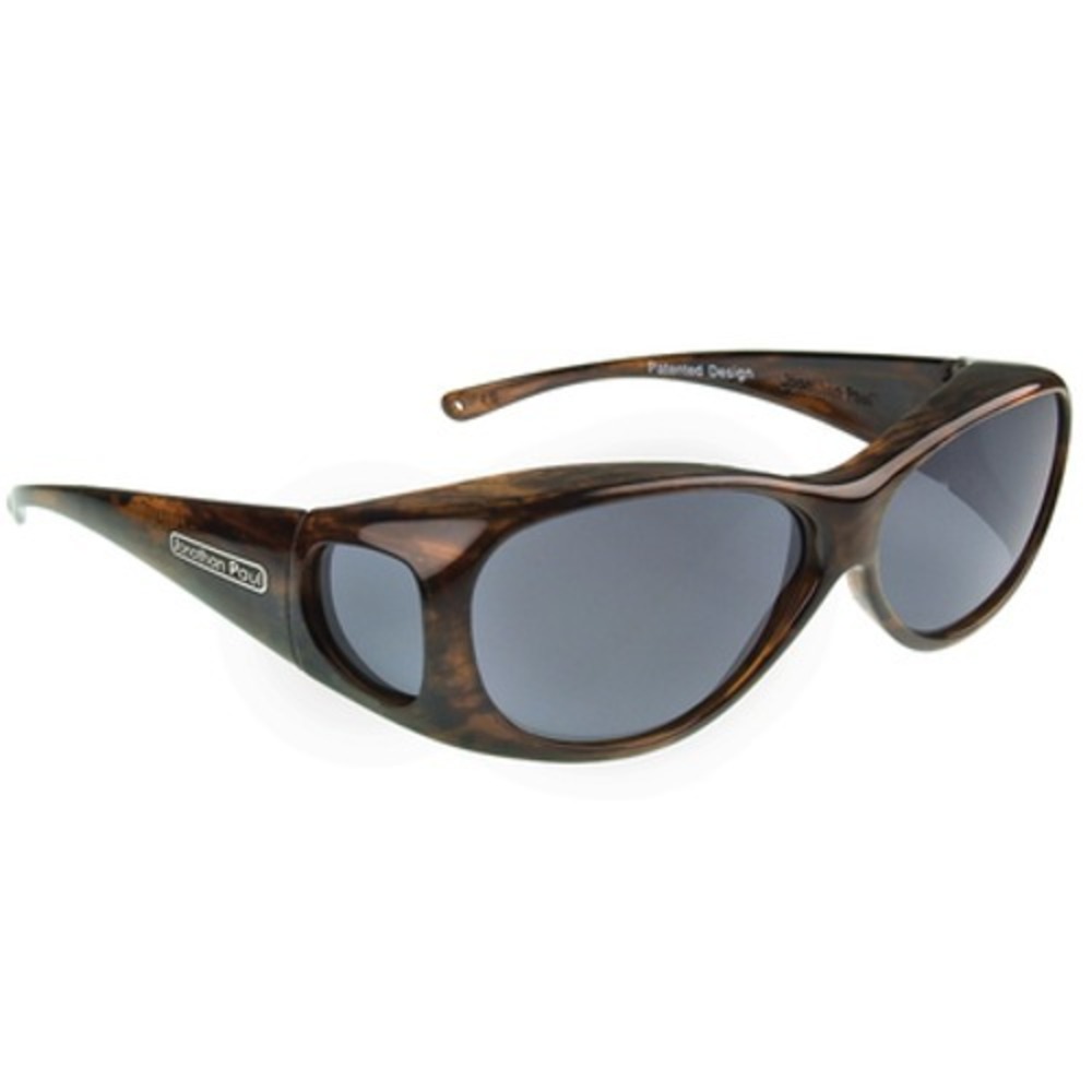 New JONATHAN PAUL Polarized Sunglasses Fit-overs Lotus Brushed Horn LS002 Medium